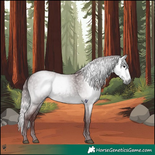 Horse Color:Gray Platinum Chocolate Buckskin Roan