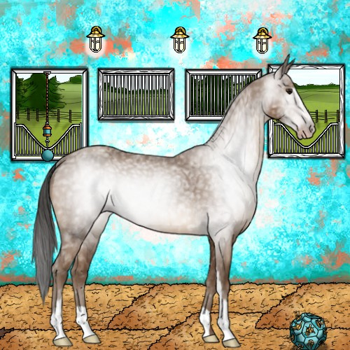 Horse Color:Gray Classic Champagne Ice Sabino Rabicano 