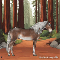 Horse Color:Liver Chestnut Mushroom Tobiano