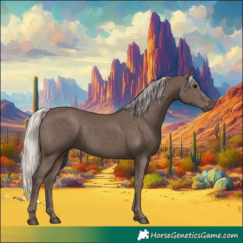 Horse Color:Silver Black