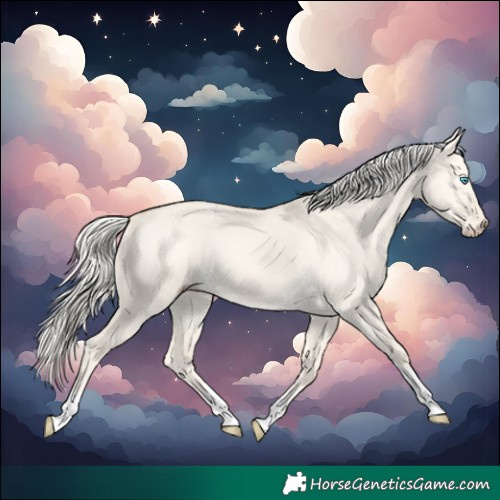 Horse Color:Cremello Dun Tobiano