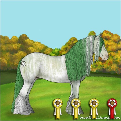 Horse Color:Watercolor White Spotted Classic Champagne Ice Rabicano 
