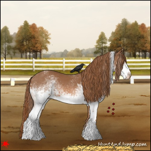Horse Color:White Spotted Chestnut Tobiano Varnish 
