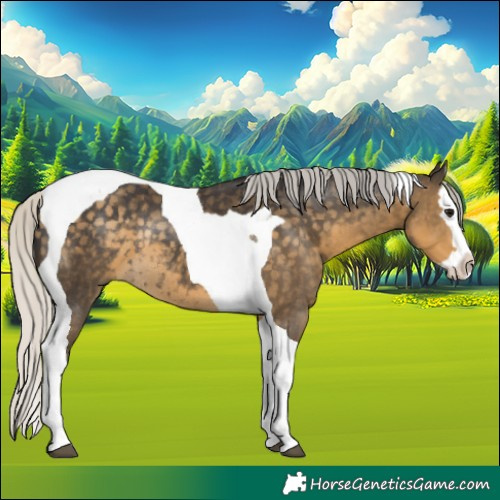 Horse Color:Silver Smoky Black Splash Tobiano Rabicano