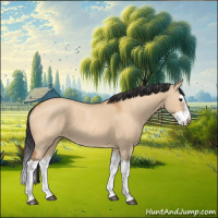Horse Color:Bay Roan Dun Splash