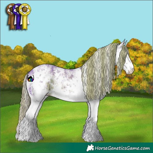 Horse Color:Watercolor White Spotted Liver Chestnut Ice Sabino 