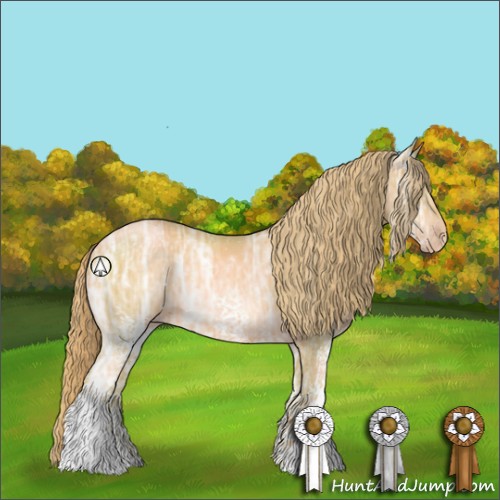 Horse Color:Watercolor White Spotted Gold Champagne Ice Sabino Rabicano 
