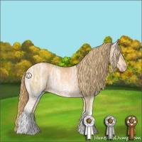 Horse Color:Watercolor White Spotted Gold Champagne Ice Sabino Rabicano 