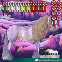 Horse Color:Watercolor Liver Chestnut Ice Sabino Tobiano Rabicano 