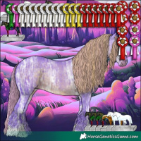 Horse Color:Watercolor Liver Chestnut Ice Sabino Tobiano Rabicano 