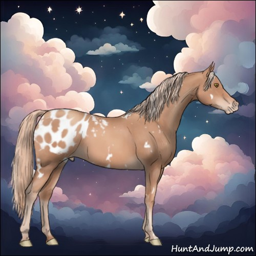 Horse Color:White Spotted Gold Champagne Blanket