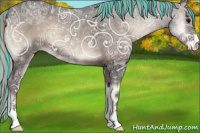 Horse Color:Painted Silver Blue Onyx Ice Sabino 