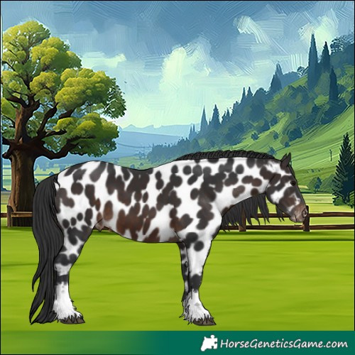 Horse Color:White Spotted Brown Appaloosa