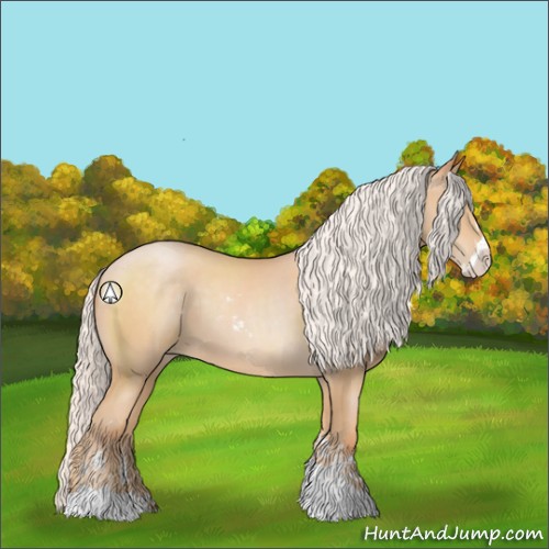 Horse Color:Silver Buckskin Pearl Sabino 