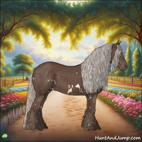 Horse Color:White Spotted Silver Black 
