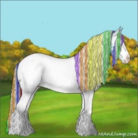 Horse Color:Painted Watercolor White Spotted Chocolate Palomino Ice