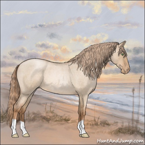 Horse Color:Liver Red Dun Roan Pearl 