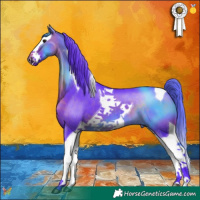 Horse Color:Watercolor Brown Splash Tobiano 