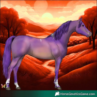 Horse Color:Watercolor Brown Tobiano 