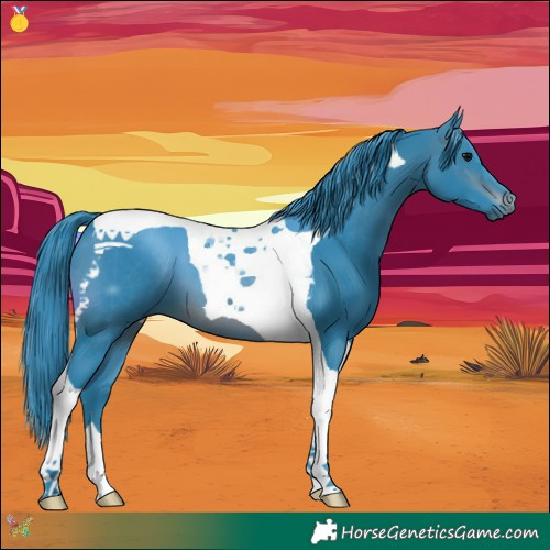 Horse Color:Watercolor Brown Tobiano 