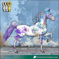 Horse Color:Watercolor Liver Chestnut Splash 