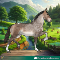 Horse Color:Bay Dun Tobiano 