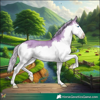 Horse Color:Watercolor Silver Amber Champagne Splash