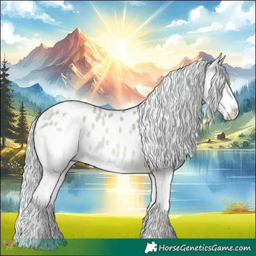 Horse Color:Watercolor Gold Cream Champagne Pearl Splash Appaloosa 