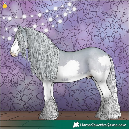 Horse Color:Watercolor Silver Classic Champagne Dun Splash 
