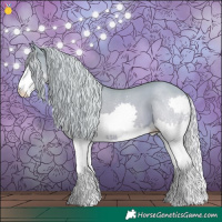 Horse Color:Watercolor Silver Classic Champagne Dun Splash 