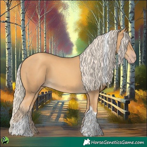 Horse Color:Gold Cream Champagne Tobiano Rabicano