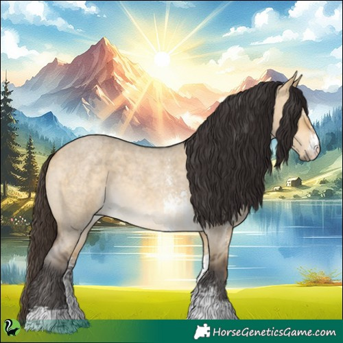 Horse Color:Buckskin Roan Dun Sabino 