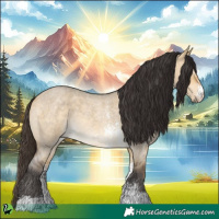 Horse Color:Buckskin Roan Dun Sabino
