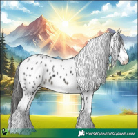 Horse Color:White Spotted Black Leopard 