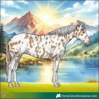 Horse Color:White Spotted Classic Cream Champagne Tobiano Appaloosa 