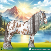 Horse Color:White Spotted Sable Champagne Near Leopard 