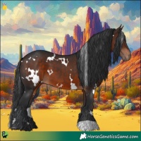Horse Color:White Spotted Brown 