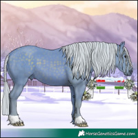 Horse Color:Watercolor Silver Black 