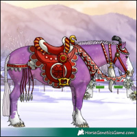 Horse Color:Watercolor Silver Bay
