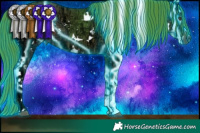 Horse Color:Thunderstruck Watercolor White Spotted Liver Chestnut Ice 