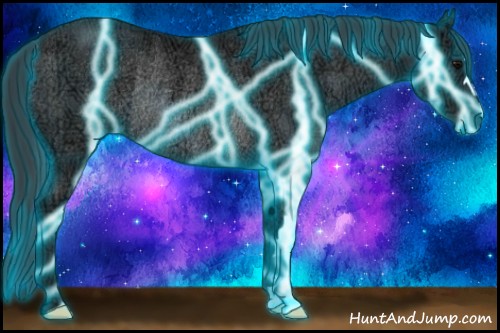 Horse Color:Thunderstruck Black Ice Rabicano 