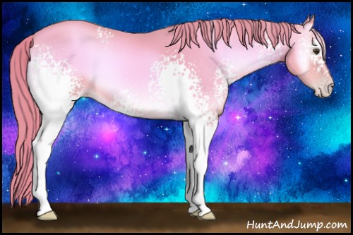 Horse Color:Watercolor White Spotted Gold Champagne Onyx 