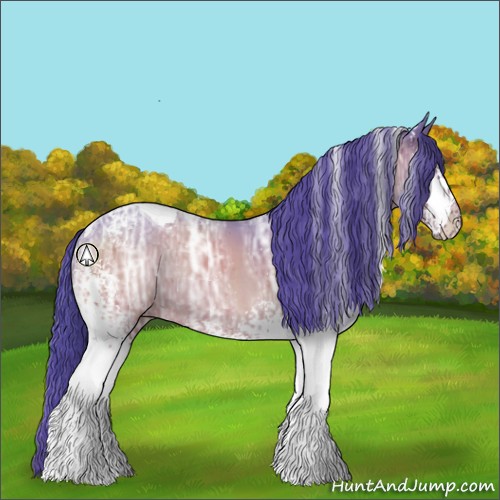 Horse Color:Watercolor White Spotted Brown Ice Tobiano 