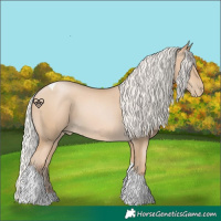 Horse Color:Silver Smoky Black Pearl Tobiano 