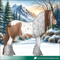Horse Color:Liver Chestnut Pearl Tobiano 