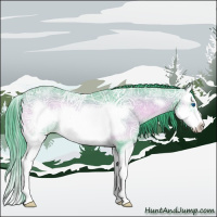 Horse Color:Watercolor Blue Onyx Ice Roan Splash Frame