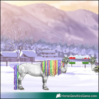 Horse Color:Painted White Spotted Silver Brown Chinchilla Ice Dun