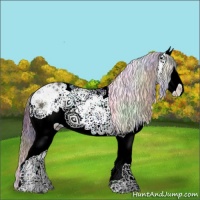 Horse Color:Nacre White Spotted Sable Champagne Ice Splash Rabicano