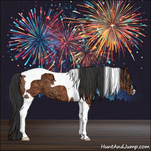 Horse Color:Bay Ice Tobiano 