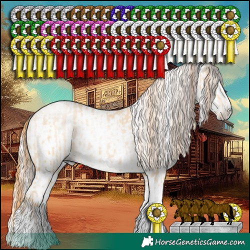 Horse Color:Smoky Grullo Pearl Splash Tobiano Rabicano and Gray Grullo Tobiano Appaloosa